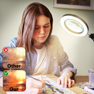 clip on magnifying glass with light