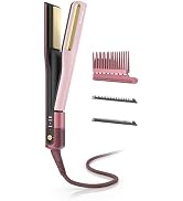 Shark SilkiPro Air Straightener & Blow Dryer, Flat Iron, Rose, HT400PK | 3-in-1 Air Straightener,...