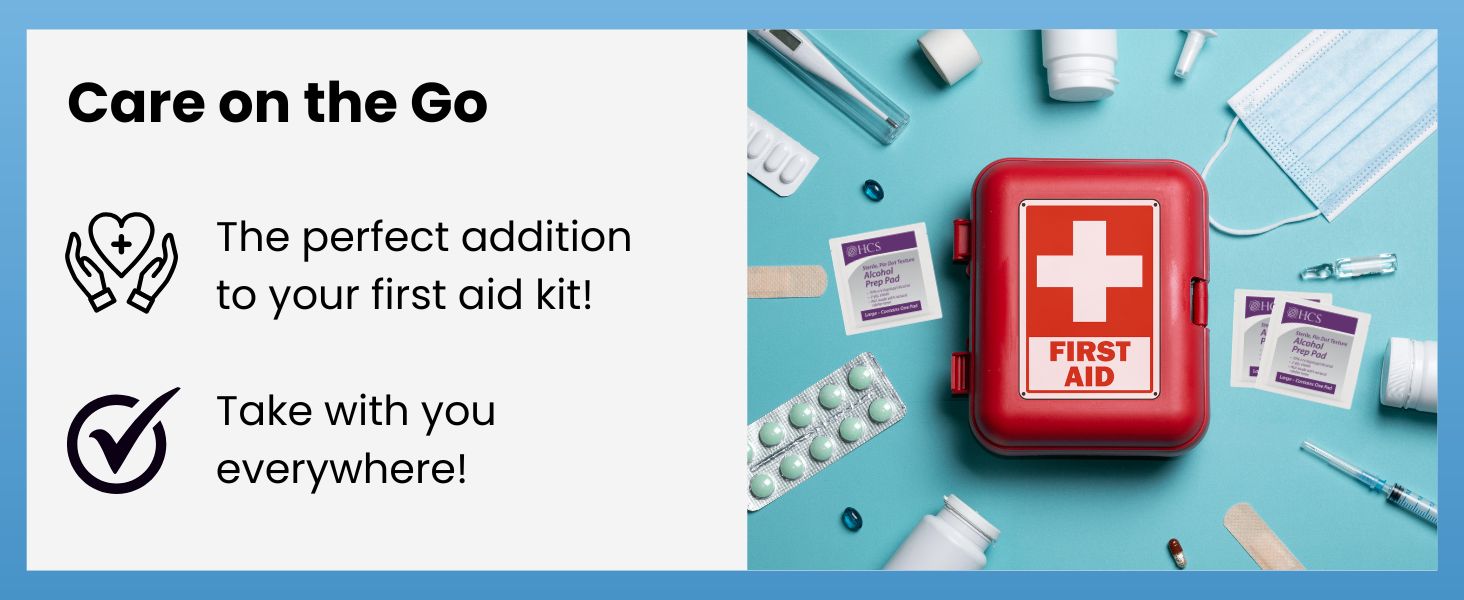 Make a perfect addition to your first aid kit and can be taken with you everywhere