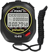 FCXJTU Sports Stopwatch Timer, 10 Lap/Split Memory Digital Stopwatch Countdown Timer with 12/24 H...
