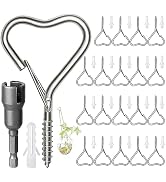 Ticway 20 PCS Heart Shaped Hooks for Outdoor String Lights,Screw Hooks for Outdoor String Lights,...