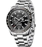 BENYAR Mens Watches Quartz Analog Chronograph Waterproof Wrist Watches for Men Fashion Business W...