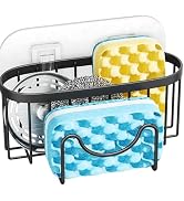 PEAKTREND Multifunctional Sponge Holder with Unique M-Shaped, Kitchen Sink Organizer, Rustproof S...