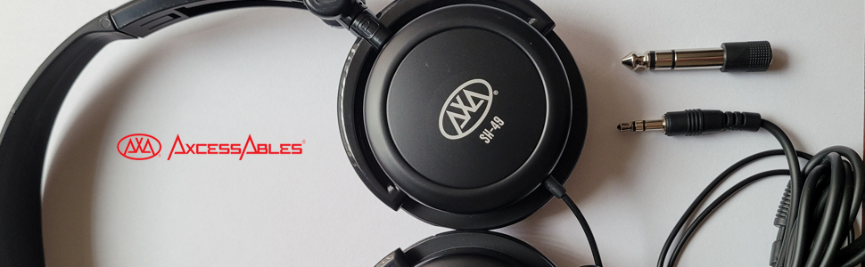 AxcessAbles SH-49 Over-Ear Studio Headphones wired