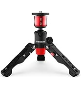 IFOOTAGE Tabletop Tripod, Portable Desktop Mini Tripod Stand with 3/8 and 1/4 inches Quick Releas...