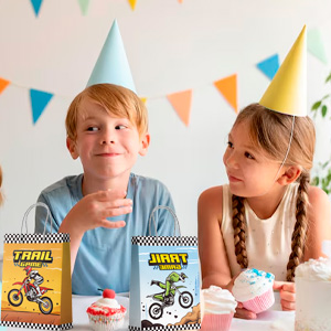 motocross themed birthday party favor bags