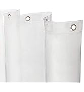 Kenney KN61443 Medium Weight 5 Gauge Waterproof PEVA Shower Curtain Liner with Rust-Resistant Met...
