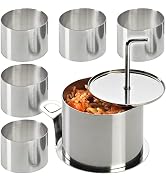 Lurch Germany Stainless Steel Food Rings with Pusher and Lifter | Cake or Cooking Ring | Round De...