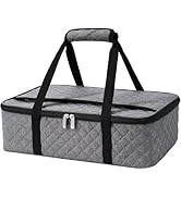 Casserole Carrier - Large Portable Insulated Food Carrier for Hot or Cold Food, Lunch Tote Warmer...