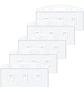 Pawfly 5 Pack Vertical Half Card Badge Holder for Swipe Smart ID Cards, Heavy Duty Frosted Polyca...