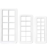 3Pcs Square Cookie Cutter Set, 3 Size Geometric Multicutter Square Cake Fondant Cutter, Biscuit C...