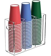 BOSSCASA Disposable Coffee Cup Dispenser with Handles, Countertop or Wall Mount Hot/Cold Drink Cu...