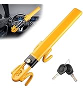 NOEAIKE Steering Wheel Lock,Heavy Duty Anti-Theft Car Device with Double Hooks Design for Enhance...