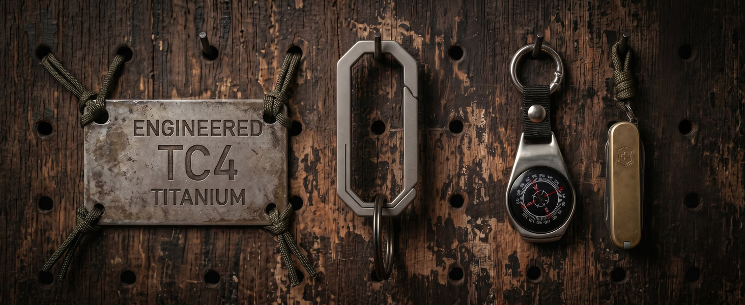 Titanium Carabiner Keychain
