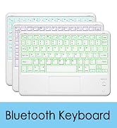 TOPIPRO Bluetooth Keyboard, Slim 7 Colors Backlit Wireless Bluetooth Keyboard with Touchpad Built...