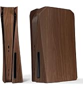 eXtremeRate eXcover Wood Grain Top Bottom Cover Compatible with ps5 Console Disc Edition, Replace...
