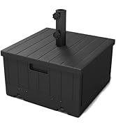 Helios&Hestia 3-in-1 Plastic Patio Umbrella Base Stand Weight with Wheels 176lbs with Sand Filled...