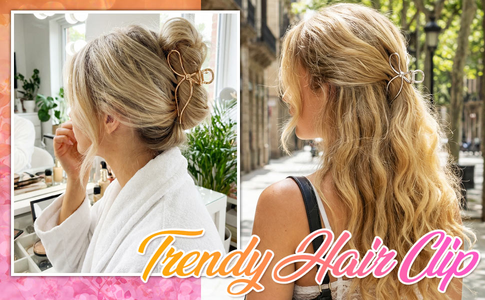pretty hair clips for women bow claw clip for thick hair womens bow claw clip gold bow hair clip