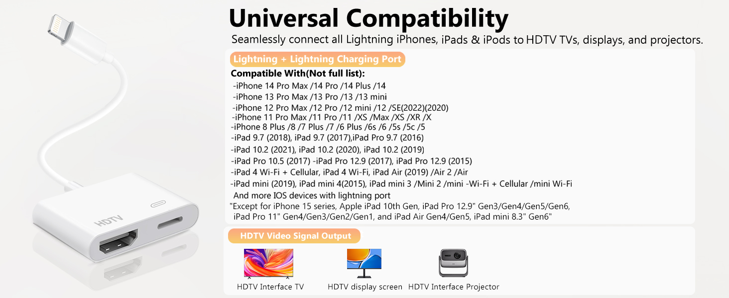 iphone to HDTV adapter for tv