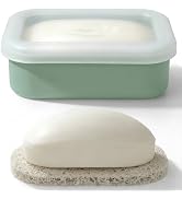 AIMAIMAIMAI Compact Leakproof Travel Soap Case, Silicone Travel Soap Bar Container, Portable Soap...