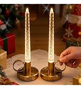 L LOHAS LED Flameless Candles, 3 Level Brightness Adjustable, 1000mAh Rechargeable Battery Operat...