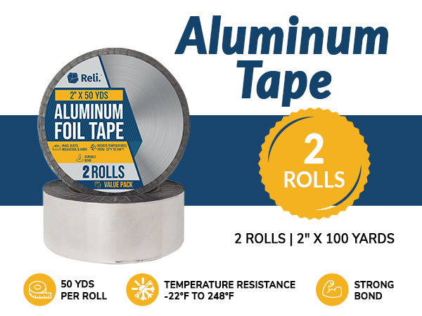 Aluminum Tape 2" x 100 Yards (2 Rolls)