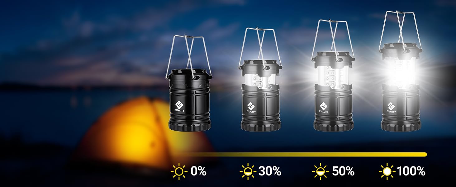 Easy to Use: Simply collapse or expand the lantern to turn it on/off.