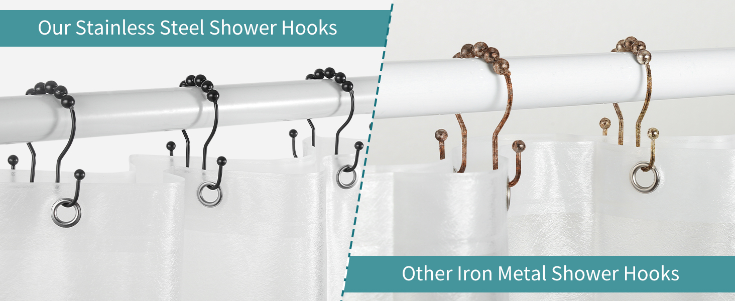 shower curtain rings rust proof