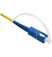Fibershack - SC Fiber Optic Dust Caps with Lanyard for 2.5mm Fiber Optic Cables and End Faces - S...