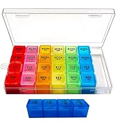 ZVZM Weekly Pill Organizer 4 Times a Day, Medicine Organizer Box, Travel Daily Pill Box Organizer...