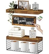 QEEIG Bathroom Furniture Sets Decor Shelves Over Toilet - Farmhouse Decorations Chalkboard Small ...