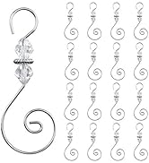 INCREWAY Ornament Hooks, 30 PCS Silver S-Shaped Hangers Hook Swirl Christmas Tree Hanger Metal Ho...