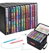 Joyask Gel Pens For Coloring, 252 Pack Colored Pens for Black Paper & White Paper, 0.6MM Fine Poi...