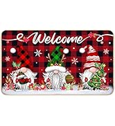 TREWAVE Christmas Welcome Decorative Doormat Christmas Gnome Door Mat Non Slip Rubber Backing Flo...