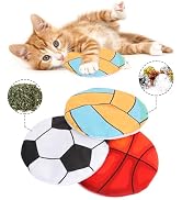 FYNIGO Catnip Toys for Cats, Cat Plush Rubbing Toys with Cat Nips and Mylar Crinkle Sound, Intera...