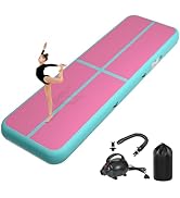 KIKILIVE Inflatable Air Gymnastics Tumbling Mat 6ft 10ft 13ft 16ft 20ft, Air Tumble Track Mat 4/8...