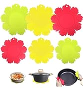 Set of 6 Silicone Trivet Mat, Multipurpose Non Slip Heat Resistant for Hot Dishes, Hot Pots and P...