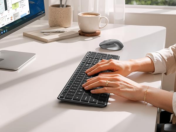 quiet wireless keyboard