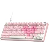 RK ROYAL KLUDGE R75 Mechanical Keyboard Wired with Volume Knob, 75% Keyboard Gasket Mounted, Hot ...