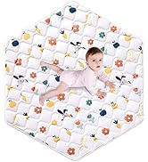 Premium Foam Hexagon Playpen Mat 52” X 45”,Baby Playmat Fits Regalo Portable Play Yard 48 Inch an...
