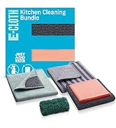 E-Cloth 5-pc Kitchen Bundle, Microfiber Cleaning Cloths Set with Dish Scrubber, Ideal Spotless Cl...