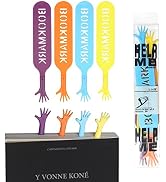 LIOUCBD 36PCS Funny Bookmarks for Kids, 4 Colors Help Me Bookmarks for Men, 3D Cartoon Book Marks...
