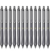 ParKoo Gel Pens Quick Dry Ink Fine Point 0.5mm, Retractable Rolling Ball Black Ink, Click Silent ...
