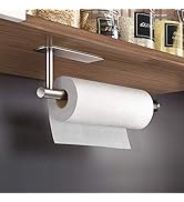 TOFIIGREM Paper Towel Holder with Adhesive Under Cabinet Mount- No Drilling Wall Mount Sticky Pap...