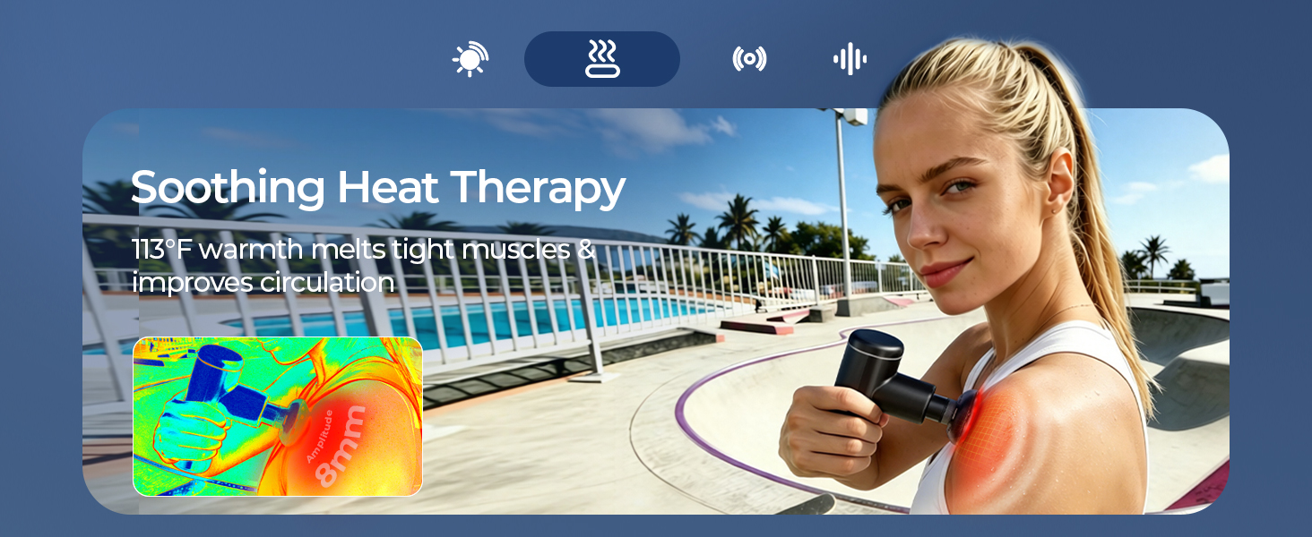 massage gun with heat