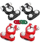 Gasedin 4 PCS Battery Terminal Connector, Anti Corrosion Car Battery Terminal Clamp Connectors, A...