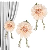 Meplait 2 Pack Flower Curtain Tiebacks & Holdbacks, No Drill Curtain Clips for Sheer Curtains Dec...