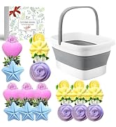 Lanwexy Foot Soaking Tub,Collapsible Bucket,Foot Spa,Foot Bath 16 Pack Foot Soak with Bath Salt a...