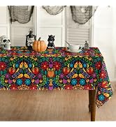 Horaldaily Mexico Rectangular Tablecloth 60x84 Inch, Halloween Cinco De Mayo Fiesta Design Washab...
