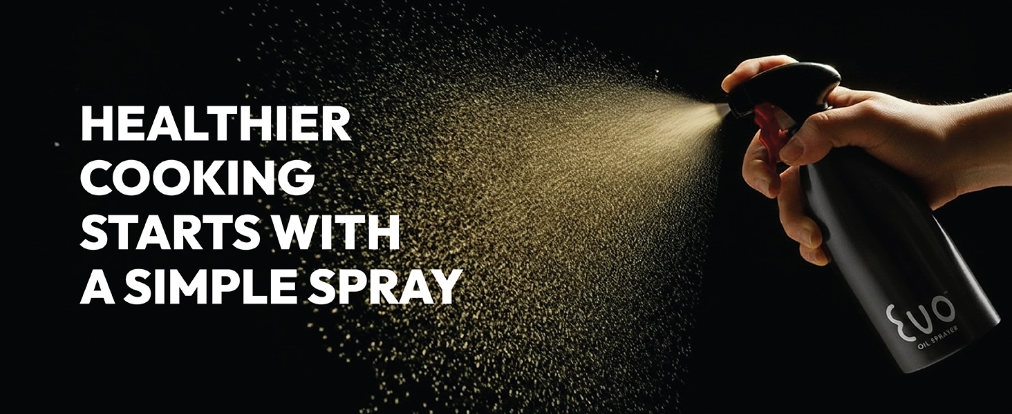 Evo Oil Sprayer 18/8 Stainless Steel, Non-Aerosol for Olive, Cooking Oils, and Vinegars